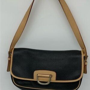 Dooney & Bourke Black and Tan Shoulder Bag